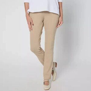 Belle Kim Gravel Flexibelle Hollywood Waist Pant Pockets-Mink-Petite 14-A662798